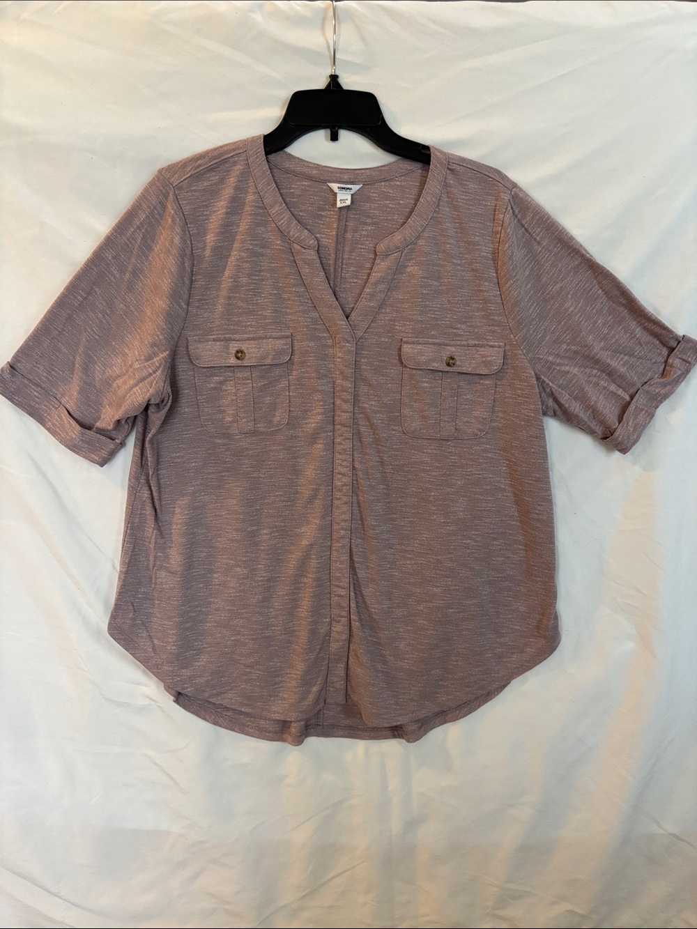 croft & barrow Dusty Plum Henley Utility Tunic